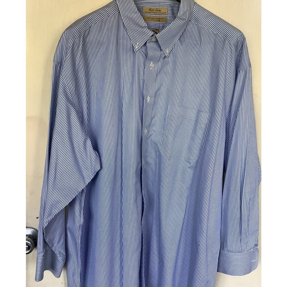 Roundtree and Yorke Gold Label Men’s dress shirt Size 20-35 Big